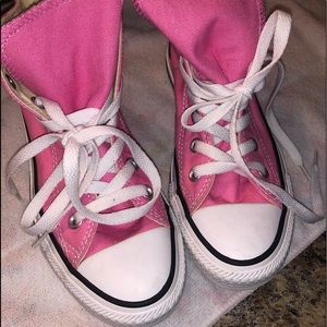 Pink converse high top. Size 4 *Brand New*